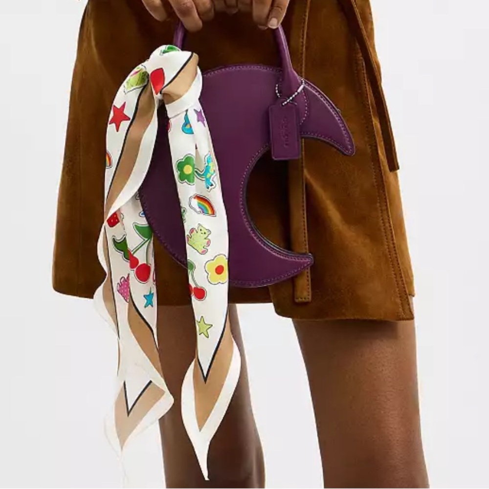 Coach Sticker Print Silk Scarf - Picture 2 of 3